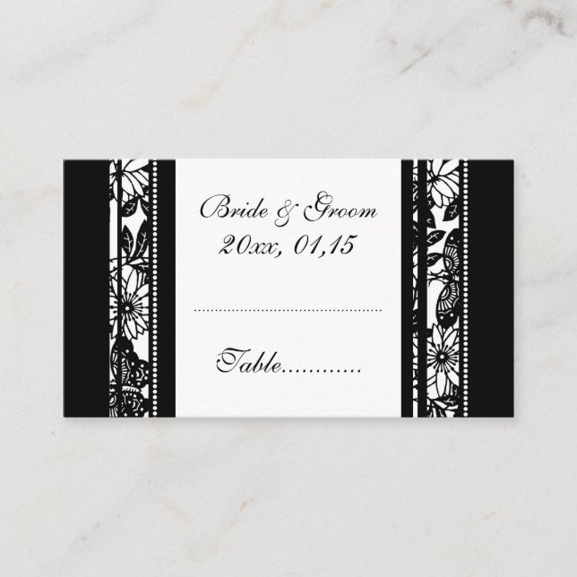 Elegante Boda floral Mesa de selección de tarjetas (Anverso)