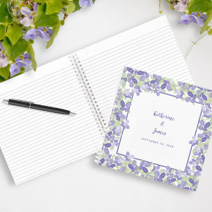 Elegante Boda floral Periwinkle Moda Libro de invi