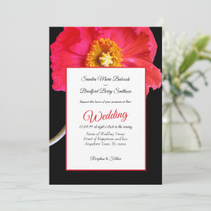 Elegante Boda floral rosa negro rosado