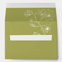 Elegante boda floral verde oliva y blanco