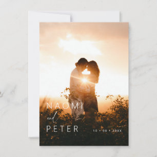 Elegante boda fotográfica Guardar la tarjeta de fe