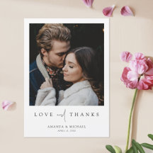 Elegante Boda fotográfico moderno Gracias Magnet