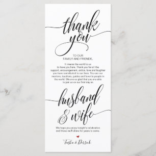 Elegante Boda Gracias Colocar Tarjeta