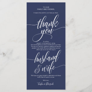 Elegante Boda Gracias Colocar Tarjeta