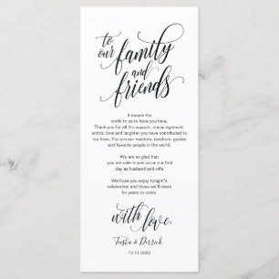 Elegante Boda Gracias Colocar Tarjeta