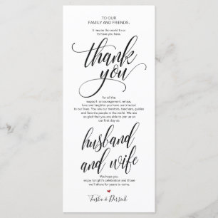 Elegante Boda Gracias Colocar Tarjeta v3