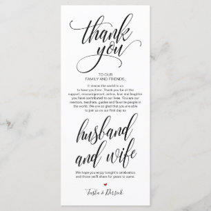 Elegante Boda Gracias Colocar Tarjeta v3