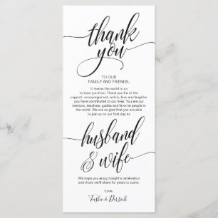 Elegante Boda Gracias por Colocar Tarjeta de Confi