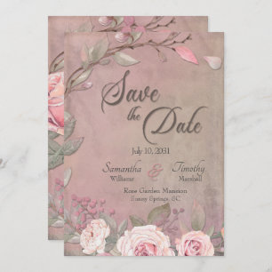 Elegante Boda Guarda La Invitación De Fecha