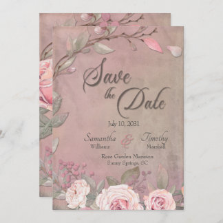 Elegante Boda Guardar La Invitación De Fecha