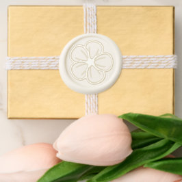 Elegante Boda Hibiscus Flor Blanco Presión