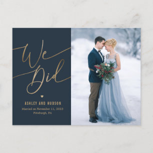 Elegante Boda Invitación Elopement