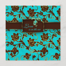 Elegante Boda Invitación Gold Floral BB 2