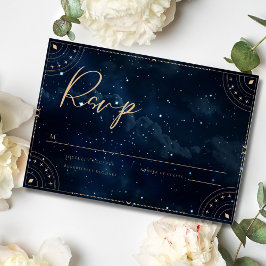 Elegante Boda Invitación noche estrellada Tarjeta