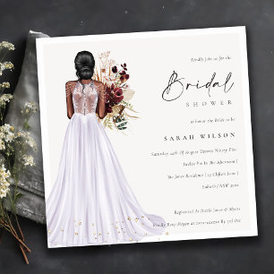 Elegante Boda Lilac Invitación a la ducha de novia