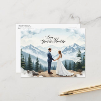 Elegante boda moderna Guardar la postal de la fech