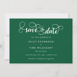 Elegante boda moderna salva la invitación de fecha