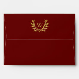 Elegante Boda moderno con hoja de oro rojo