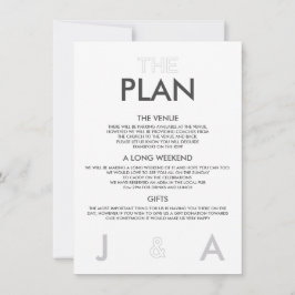 Elegante Boda moderno Detalles Invitación