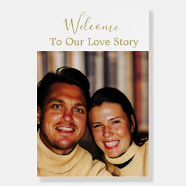 Elegante Boda moderno foto rústica bienvenida