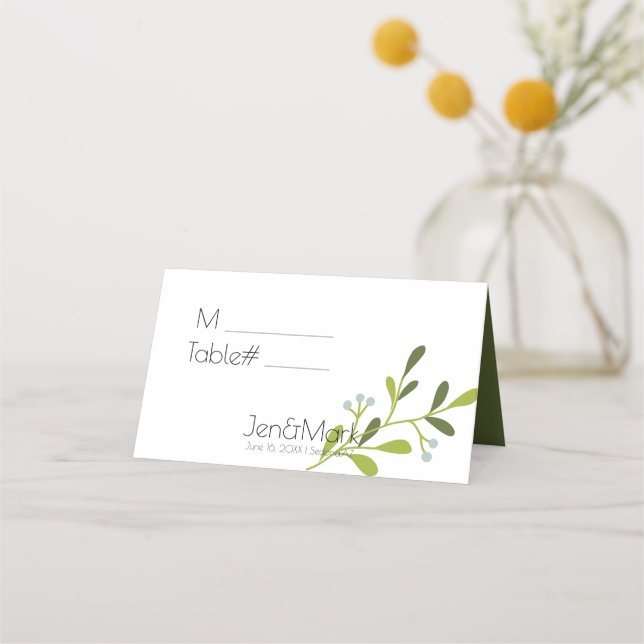 Elegante Boda Moderno. Sujeta. Tarjeta de mesa (Anverso)