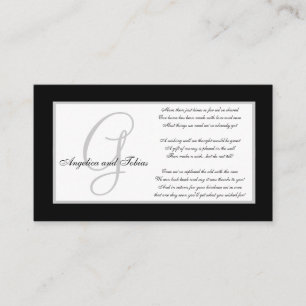 Elegante Boda Monograma Deseando Tarjetas de Biene