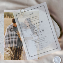 Elegante Boda negro y blanco superpuesto