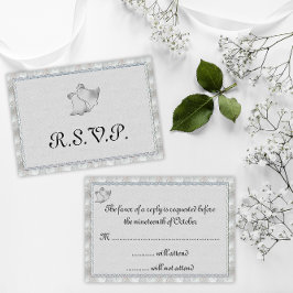 Elegante Boda plateado Bells RSVP