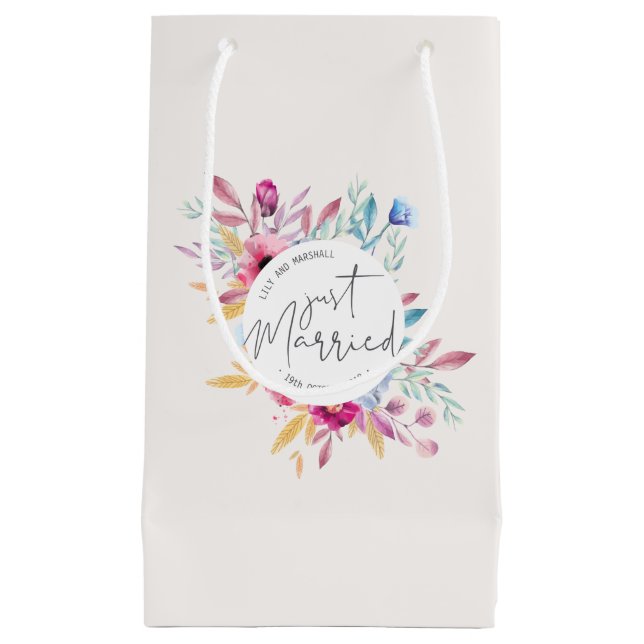 Elegante Boda recién casado | Bolsa de regalo (Anverso)