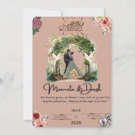 Elegante Boda Romántica Invitación Noche de Amor