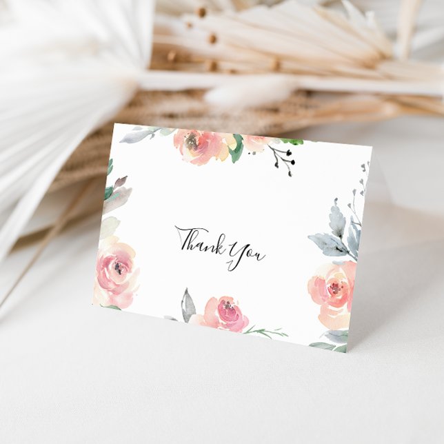 Elegante Boda rosado plegado Rubor Tarjeta de agra (Subido por el creador)