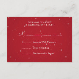 Elegante Boda RSVP Cadena de paracaidismo rojo
