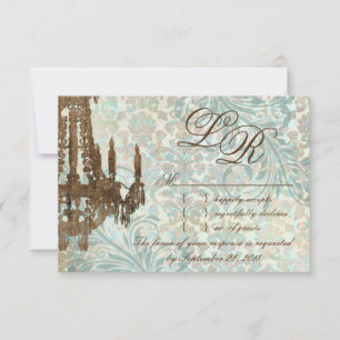 Elegante Boda RSVP Candelier Vintage Green Brow
