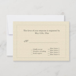 Elegante boda RSVP de lirio blanco botánico