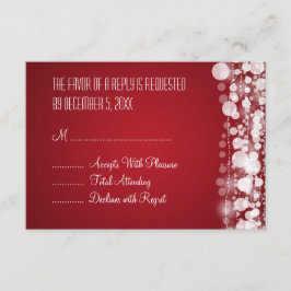 Elegante Boda RSVP Doted Red