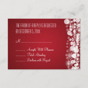 Elegante Boda RSVP Doted Red