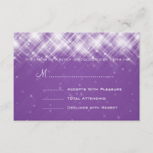 Elegante Boda RSVP Glamoroso provoca morado