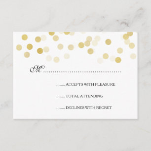 Elegante Boda RSVP Luces Purpurinas de Relieve met