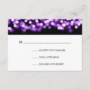 Elegante Boda RSVP Purple Hollywood Glam