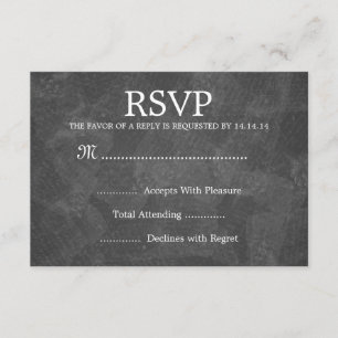 Elegante Boda RSVP Romántica París Negro