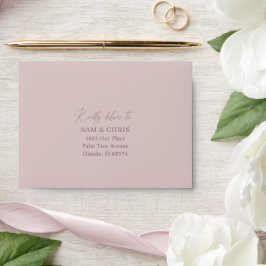 Elegante Boda RSVP Rosa