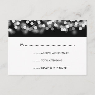 Elegante Boda RSVP Silver Hollywood Glam