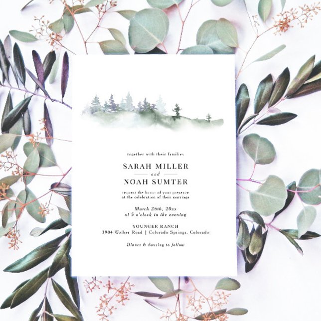 Elegante Boda Rústico Verde de Woodland (Subido por el creador)