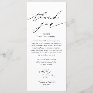 Elegante Boda - Tarjeta de configuración de la cen