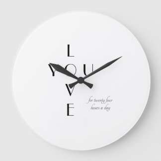 Elegante Boda Te Ama El Reloj De La Pared