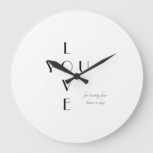 Elegante Boda Te Ama El Reloj De La Pared (Anverso)