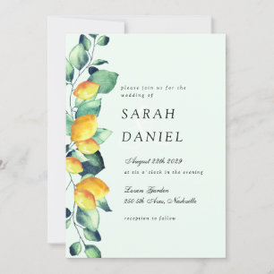 Elegante Boda Toscana Invitación Lightgreen