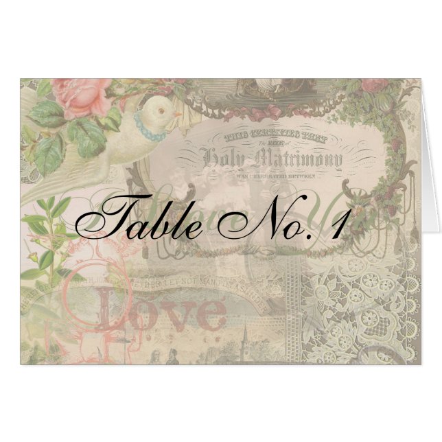 Elegante Boda Vintage Matrimonio Antiguo Vintage (Anverso (Horizontal))