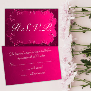 Elegante Boda Vintage Rosa RSVP
