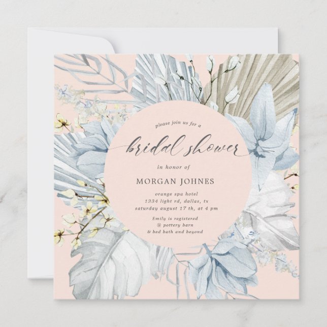 elegante bohemia floral Bridal Shower (Anverso)